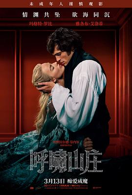 影片条目档案《雾港放映员》海报，湖蓝夜色中的放映机光束