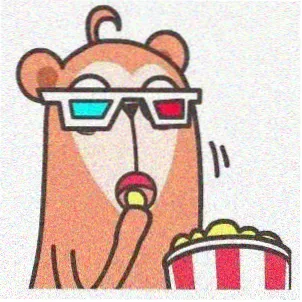 影迷头像：湖蓝底色上的像素笑脸